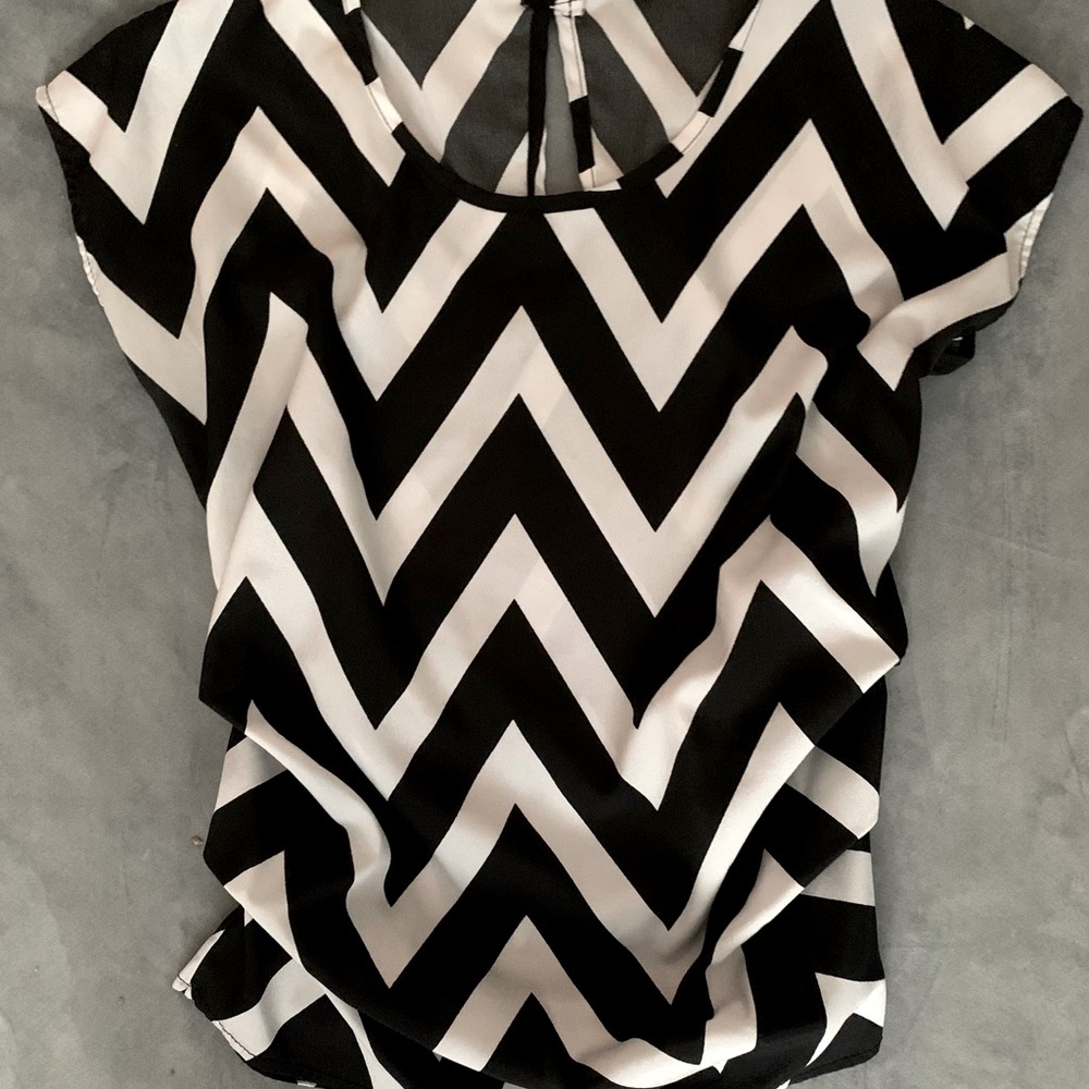 Chevron cinched blouse